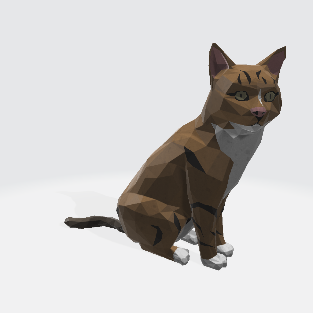 Cat - low poly 3D Model