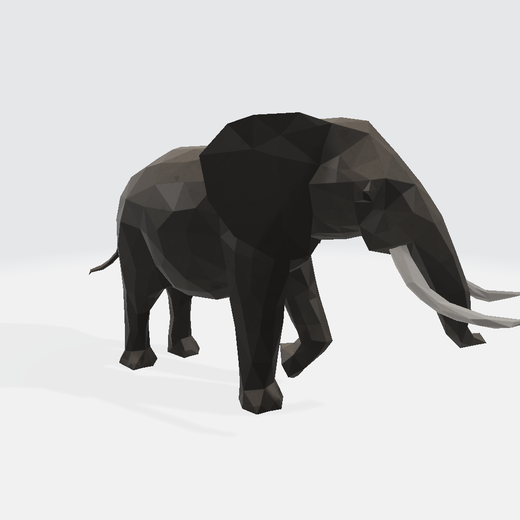 Elephant - low poly