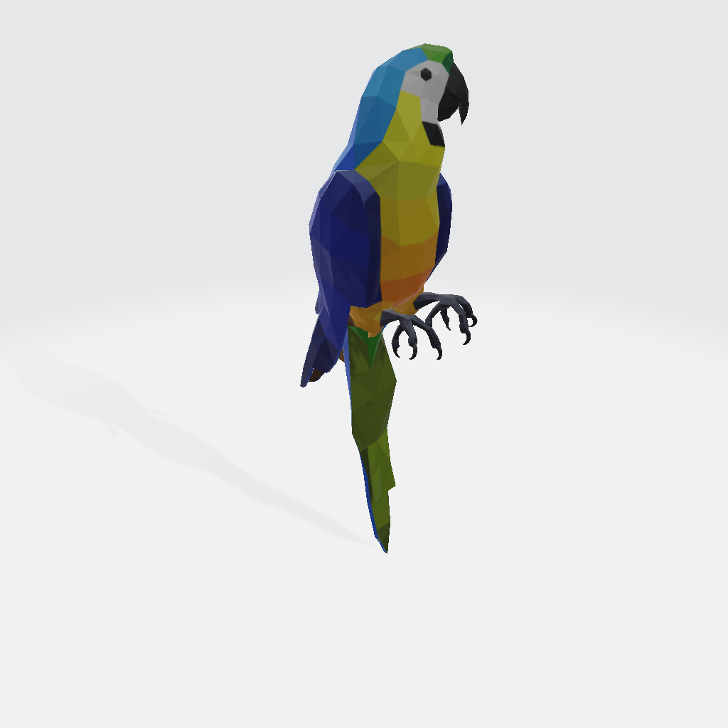 Macaw - low poly