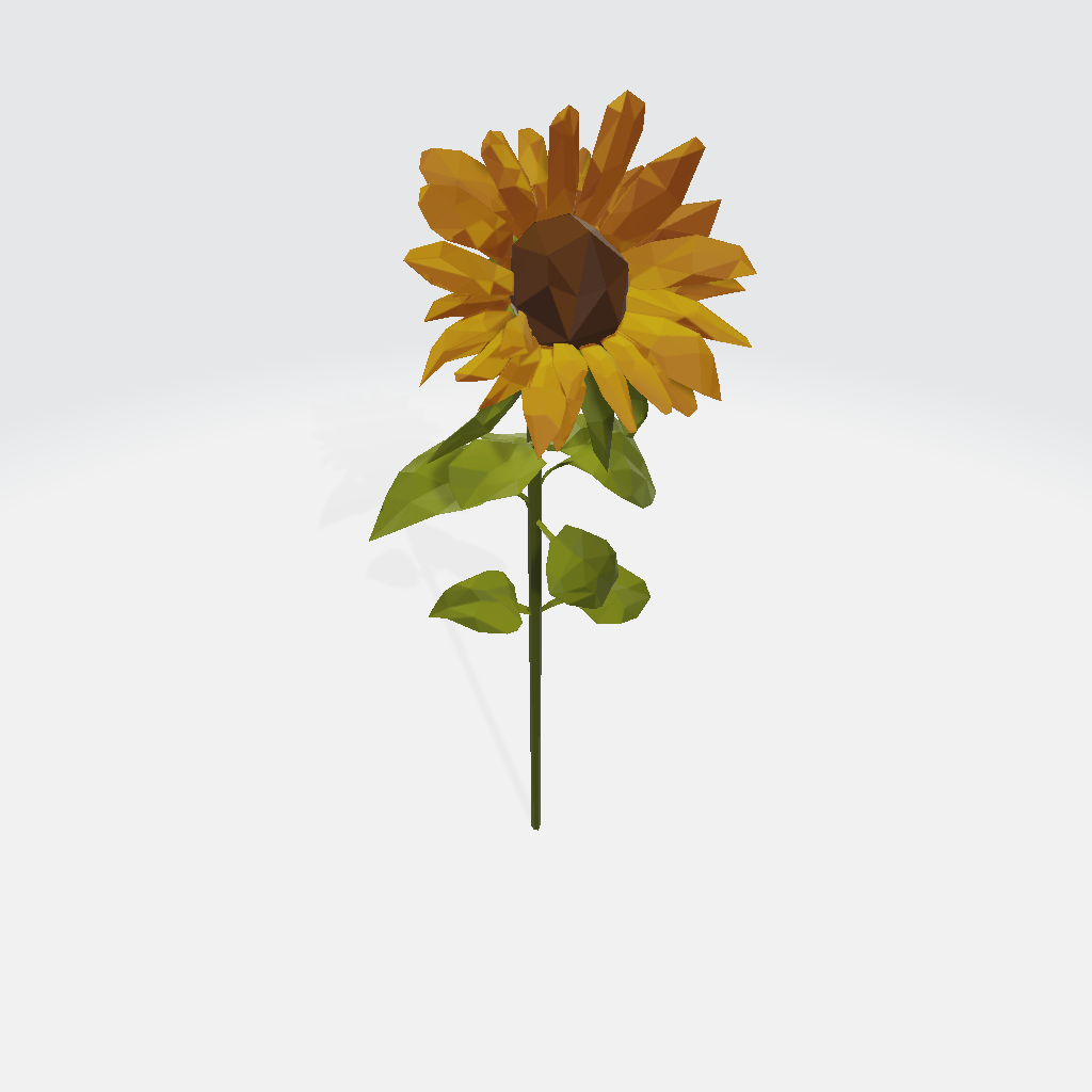 Sunflower - low poly