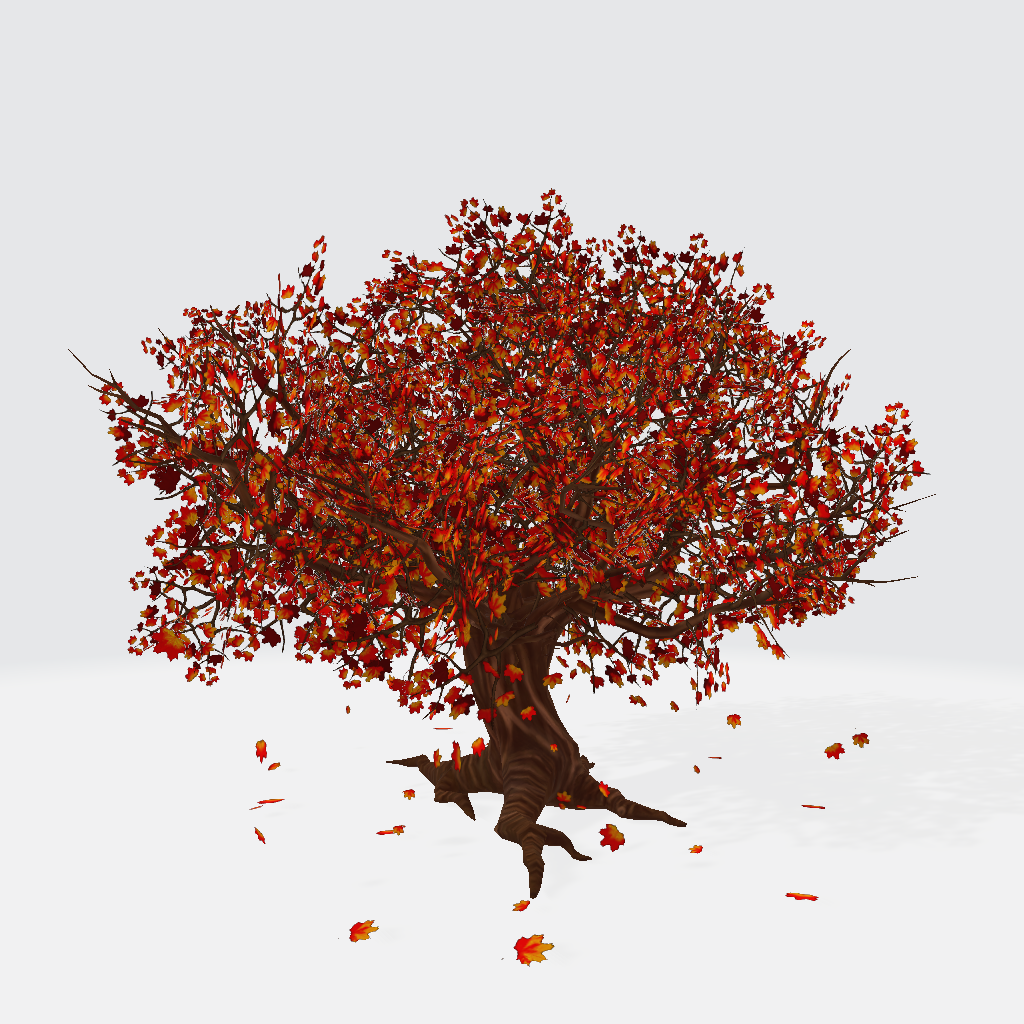 Tree with Falling Leaves
