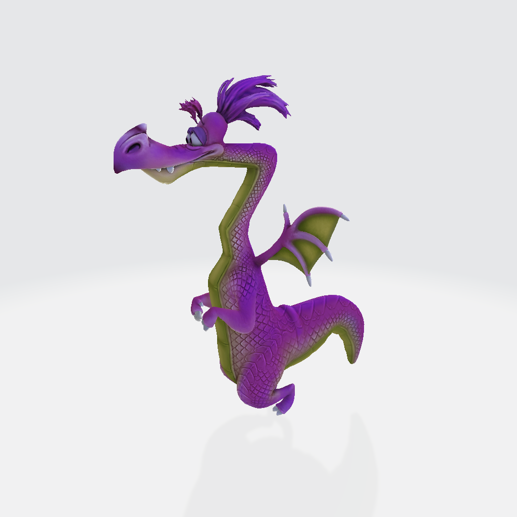 Cartoon Dragon 3D Model