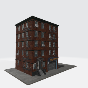 City Apartment Building 3D Model