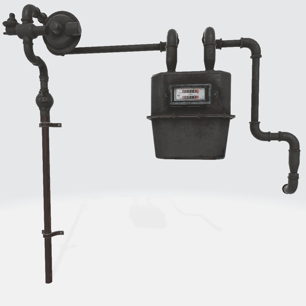 Gas Meter 3D Model