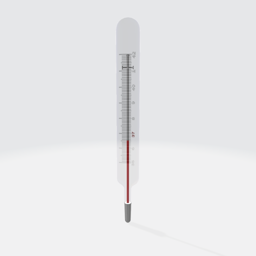 Glass Thermometer 3D Model