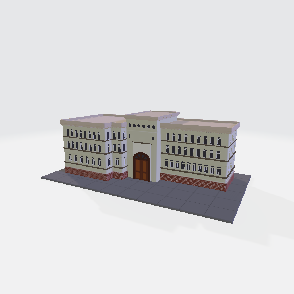 Multi-story School 3D Model