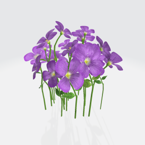 Purple Flower Patch 3D Model