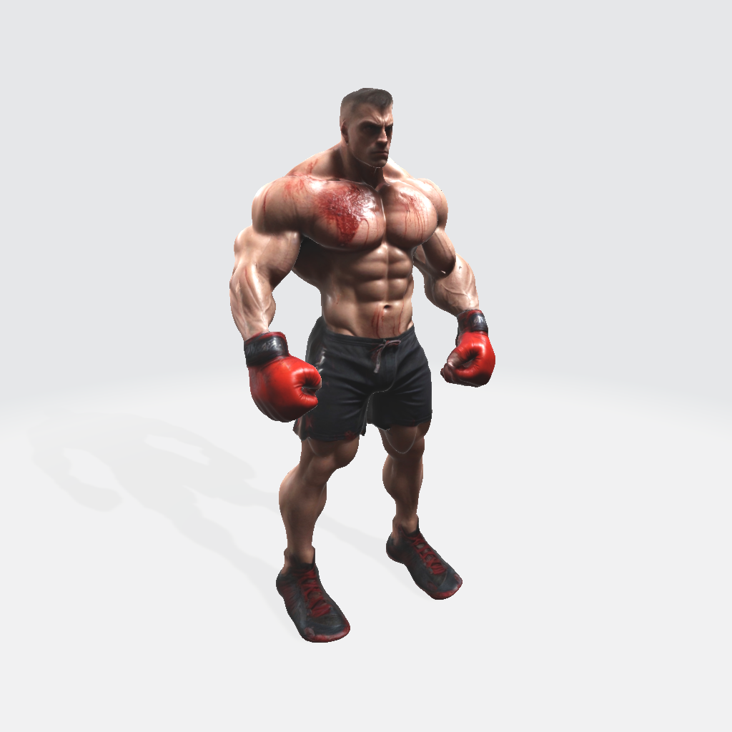 Muscular Bodybuilder 3D Model