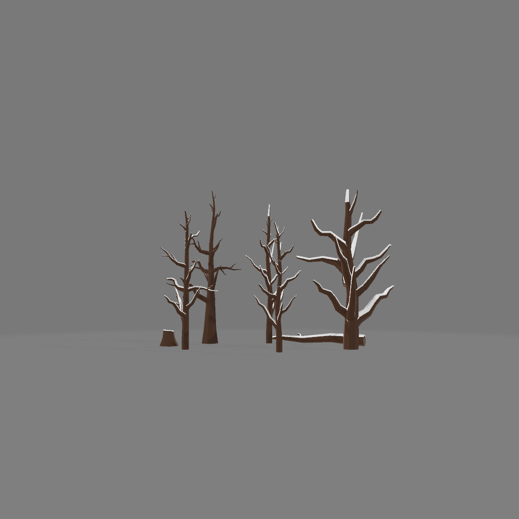 Dead Trees With Snow