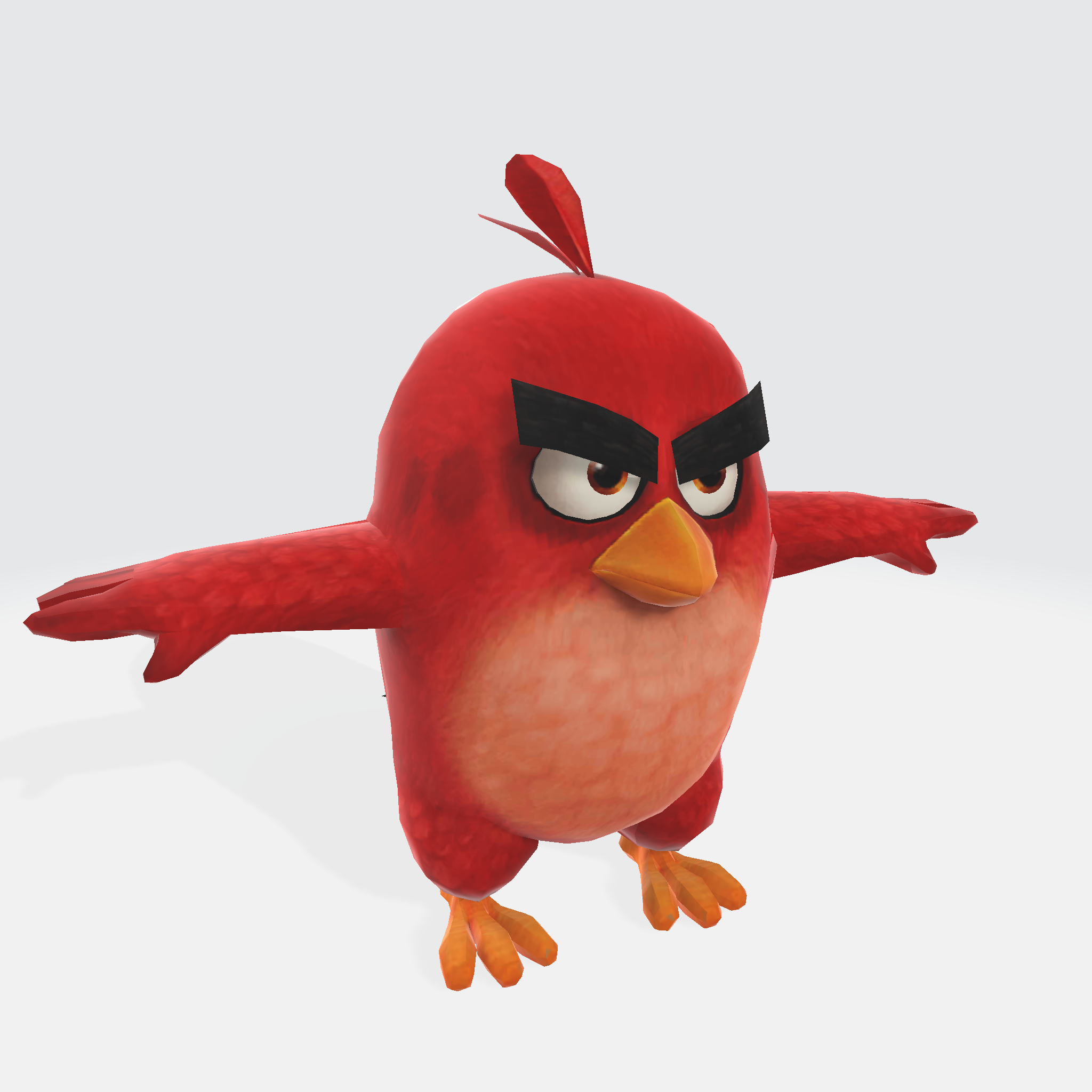 3D Render of Angry Red Bird Character Model