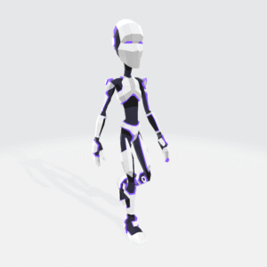 Humanoid Robot Low Poly 3D Model