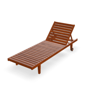 Wooden Chaise Lounge 3D Model