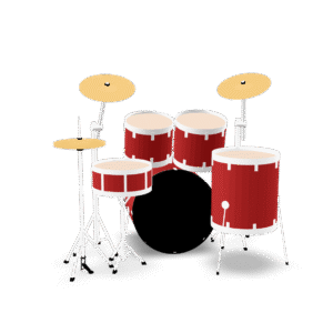 Red Drum Kit 3D Model