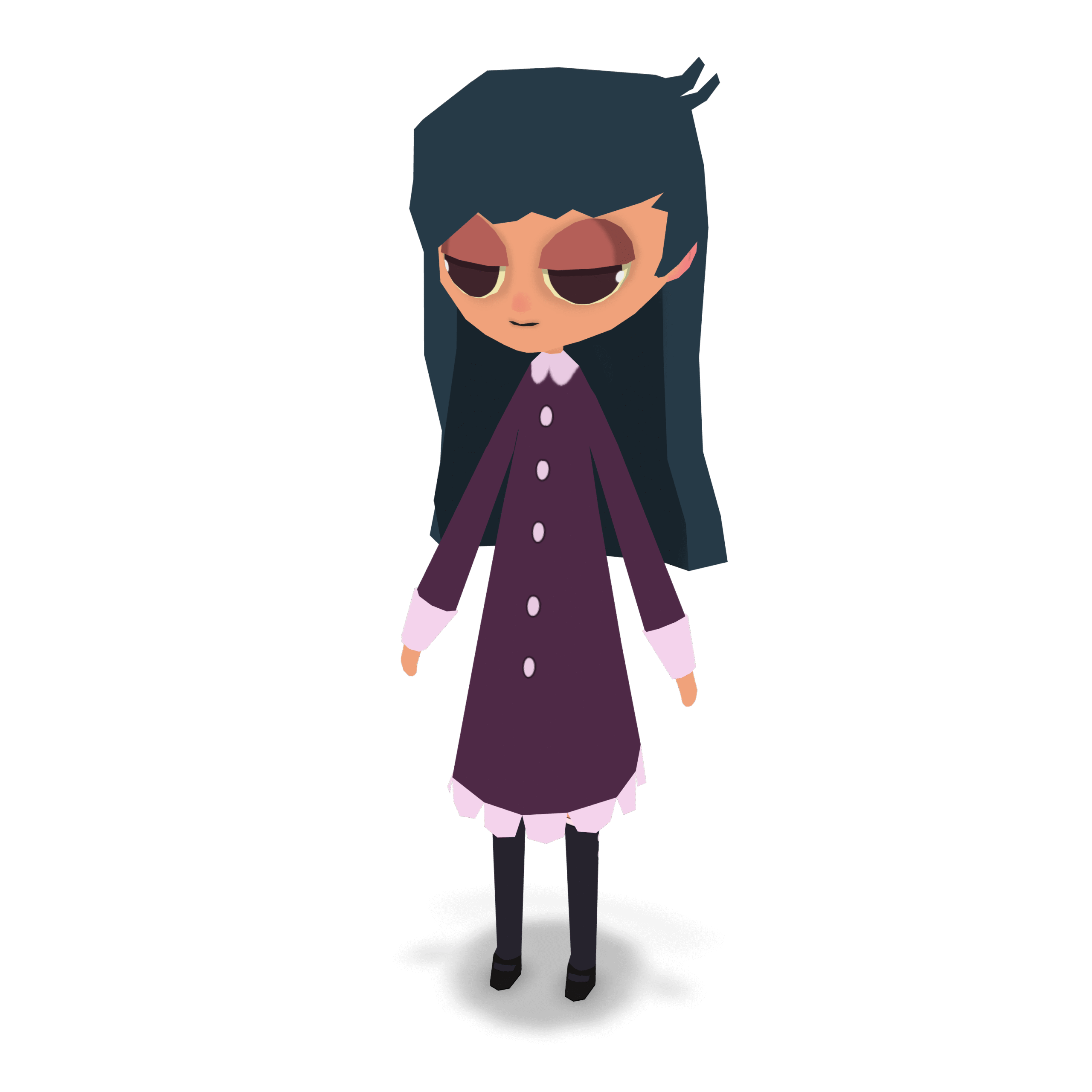 Cute Cartoon Girl 3D Model