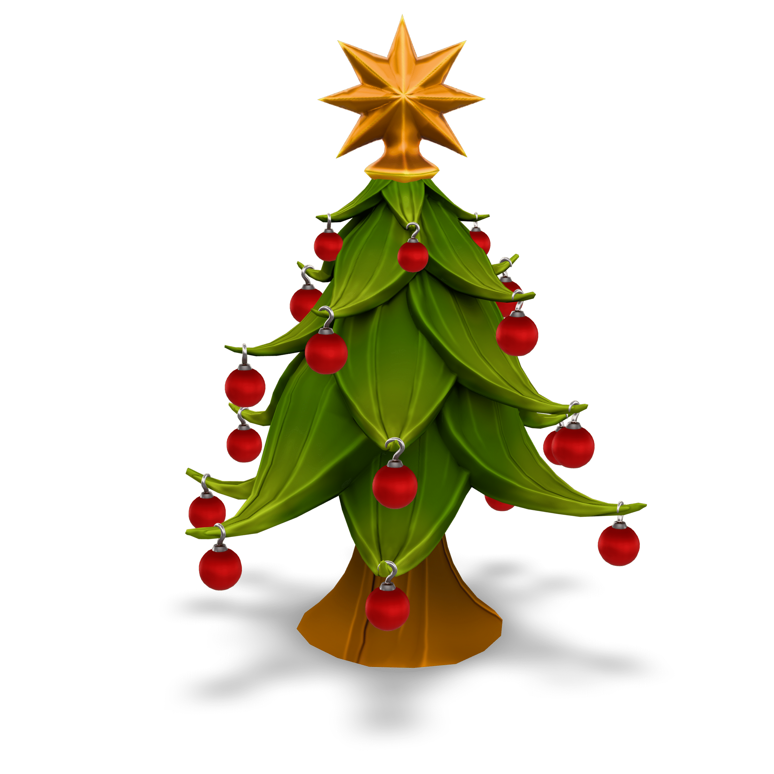 Cartoon Xmas Tree 3D Model