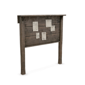 Wooden Notice Board 3D Model