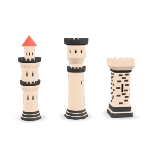 Castle Towers Pack 3D Model