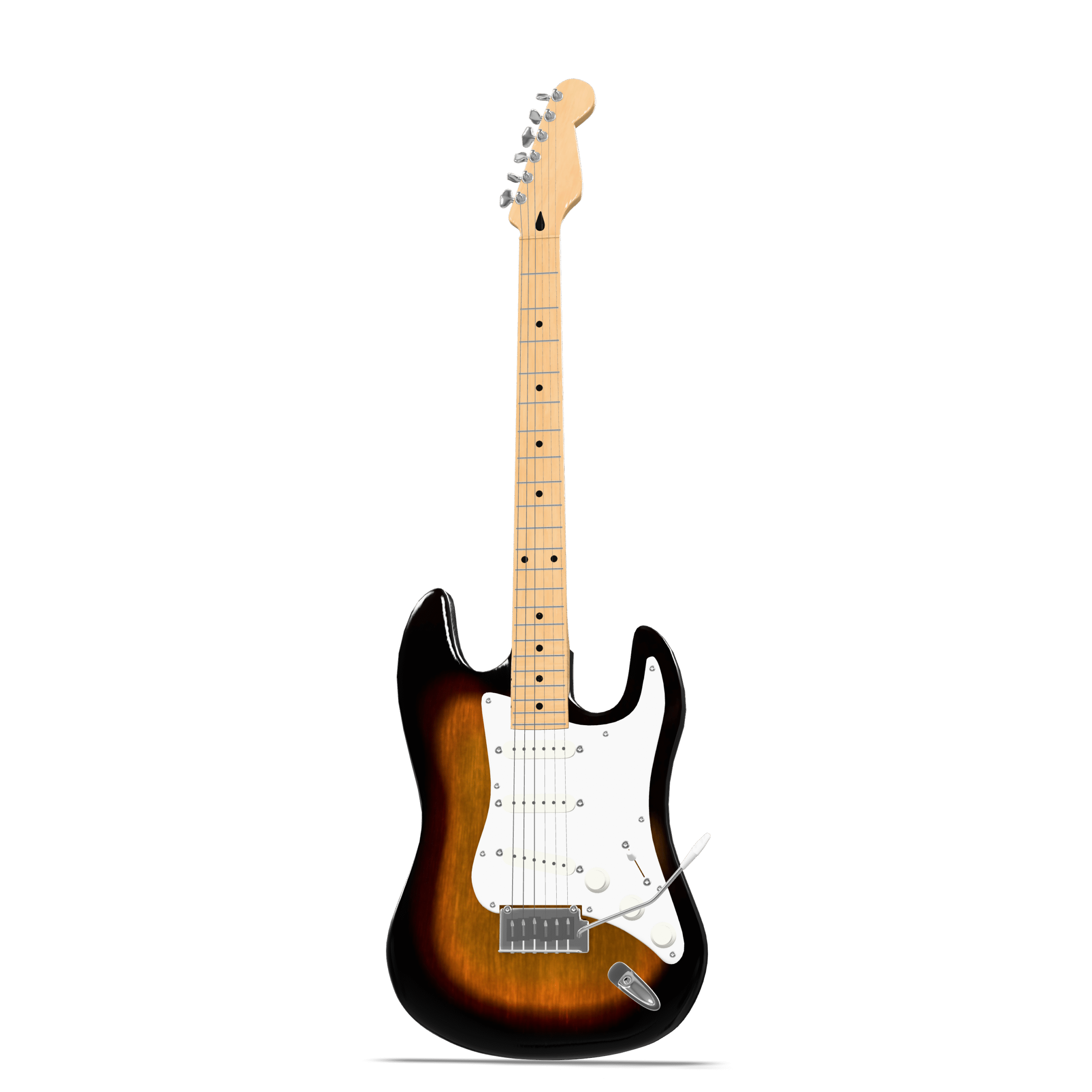 Sunburst Electric Guitar 3D Model