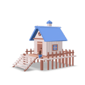 Cute Lake House 3D Model