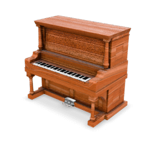 Antique Wooden Piano 3D Model