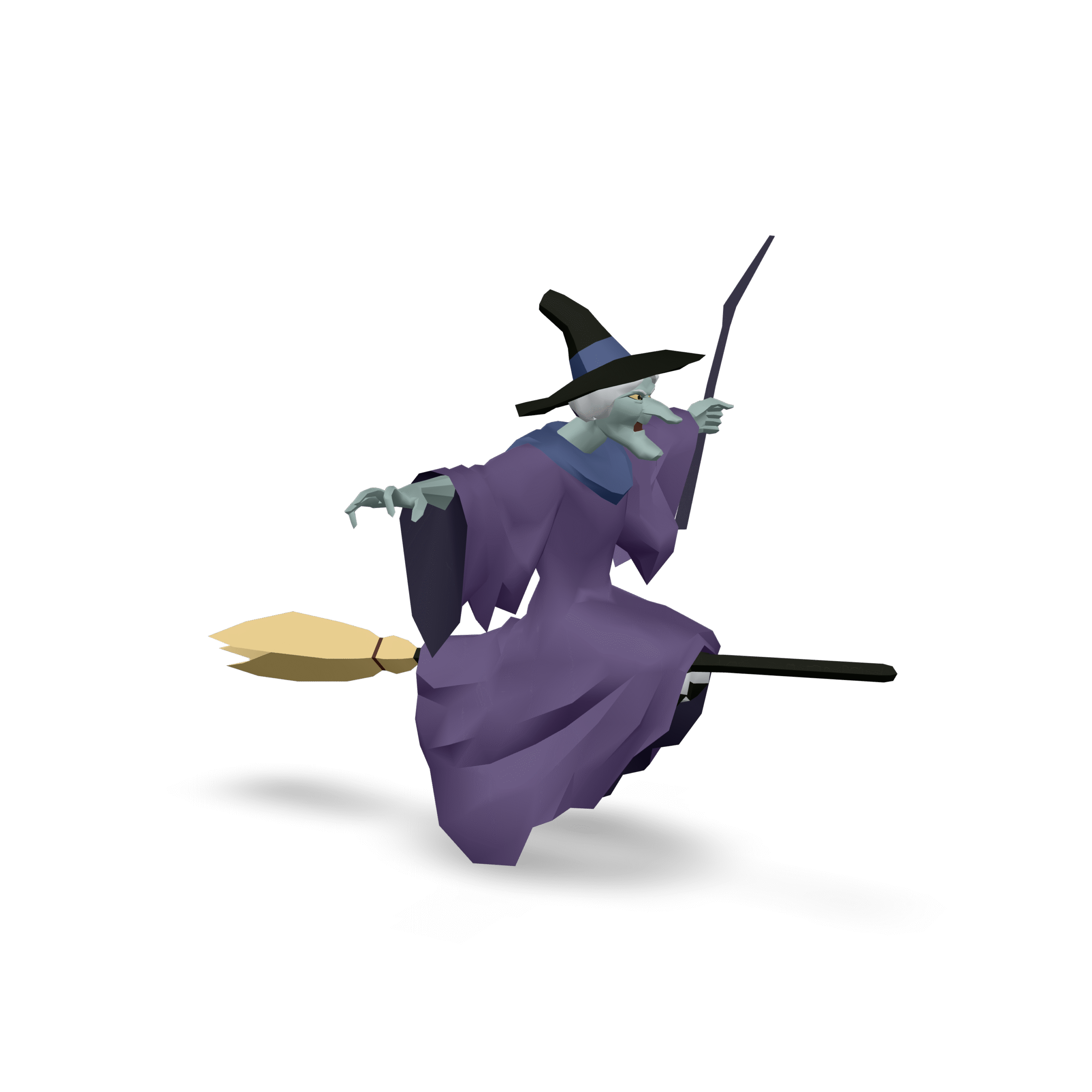 Flying Witch 3D Model