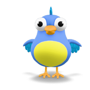 Cute Cartoon Bird 3D Model