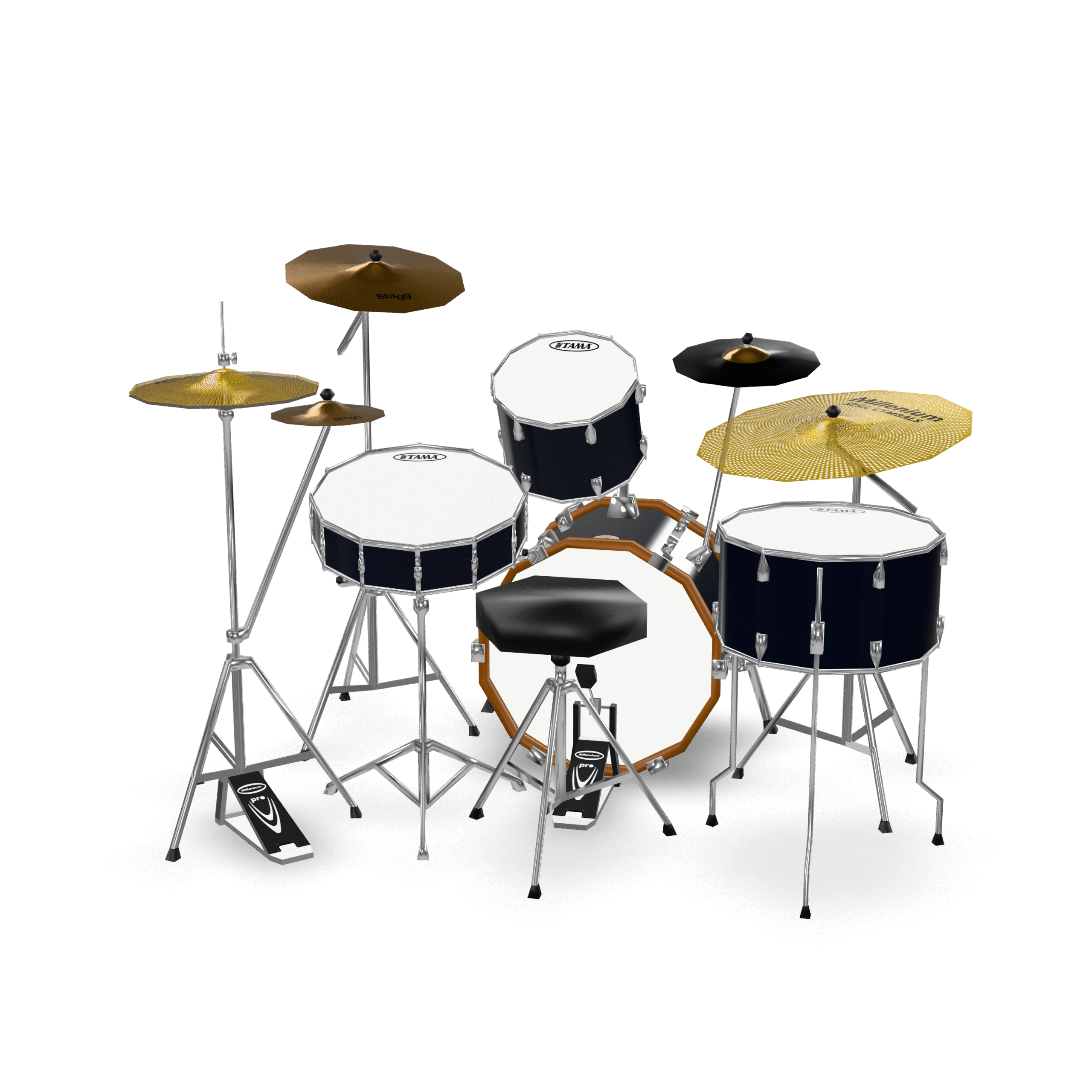 Tama Drum Kit 3D Model