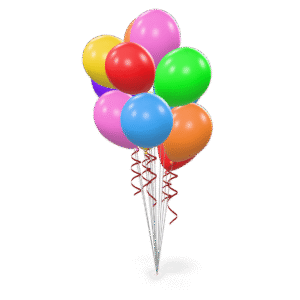 Party Balloons Bunch 3D Model