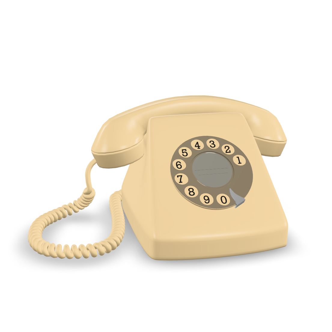 Retro Rotary Phone 3D Model