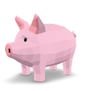 Low-Poly Pig 3D Model