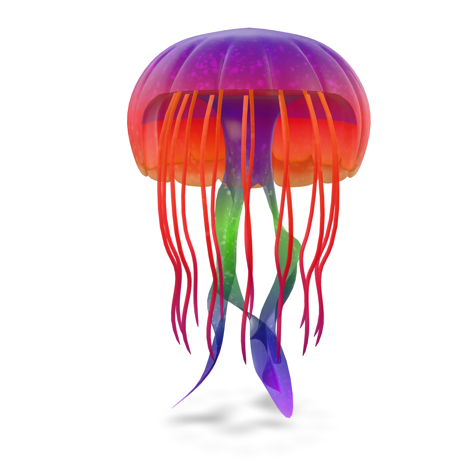 Rainbow Jellyfish 3D Model