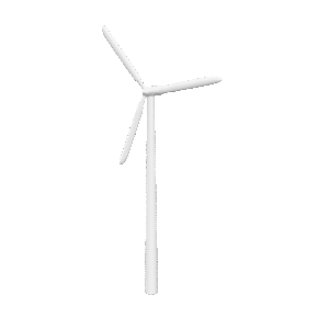 Mini Wind Turbine 3D Model