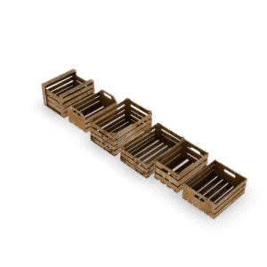 Wooden Crates Set 3D Model