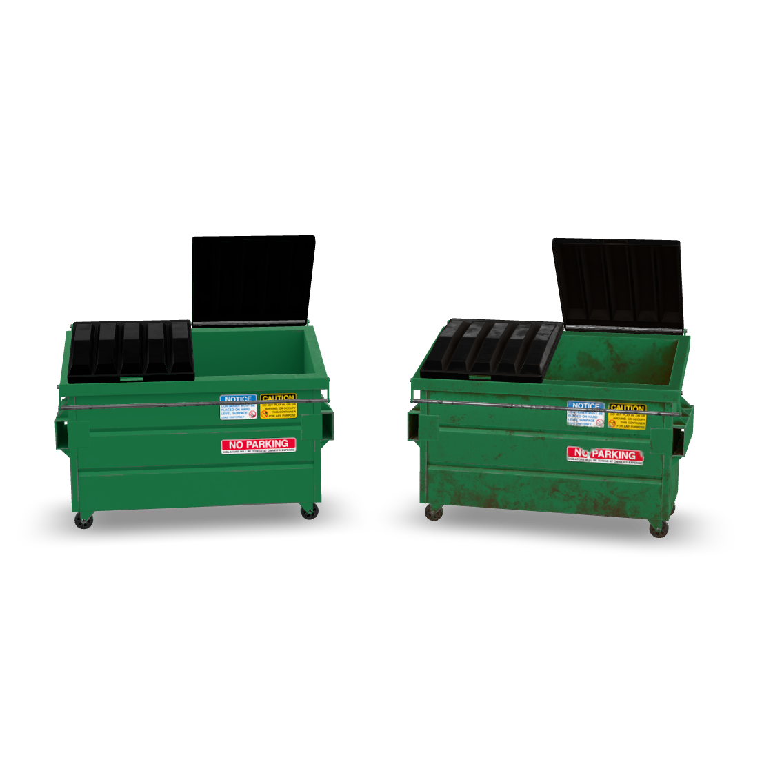 Dumpster Duo 3D Model