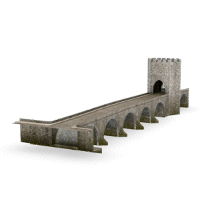 Medieval Stone Bridge 3D Model