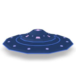 Low Poly UFO 3D Model