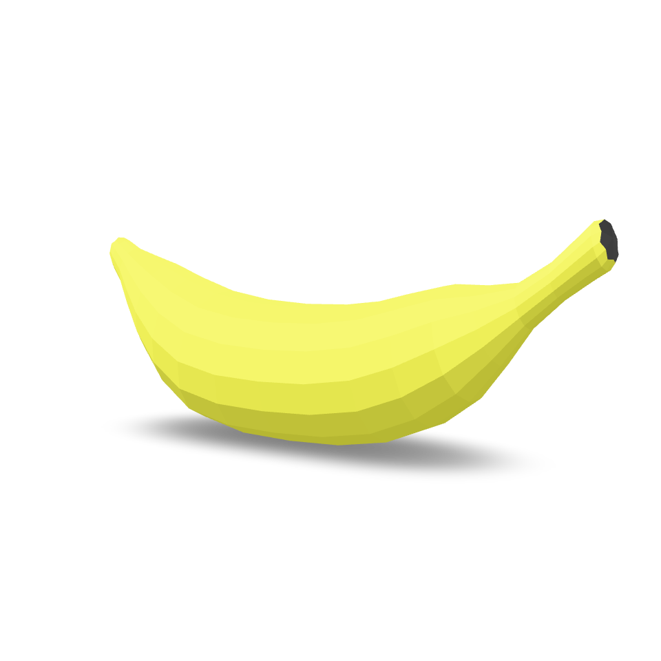 Low Poly Banana 3D Model