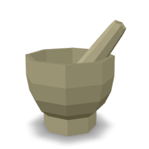 Stylized Mortar Pestle 3D Model