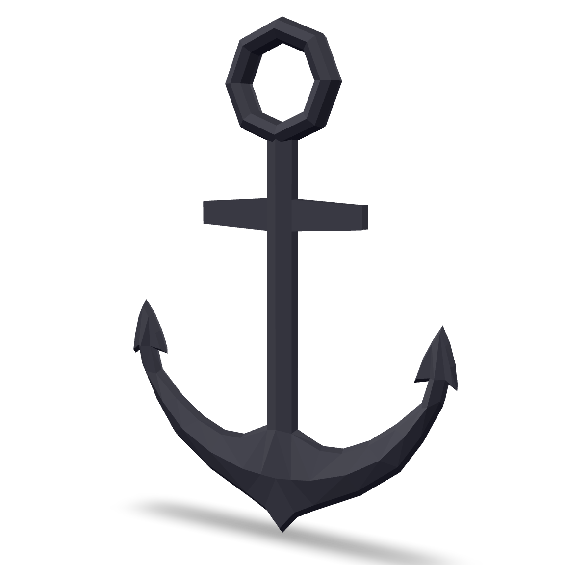 Low Poly Anchor 3D Model