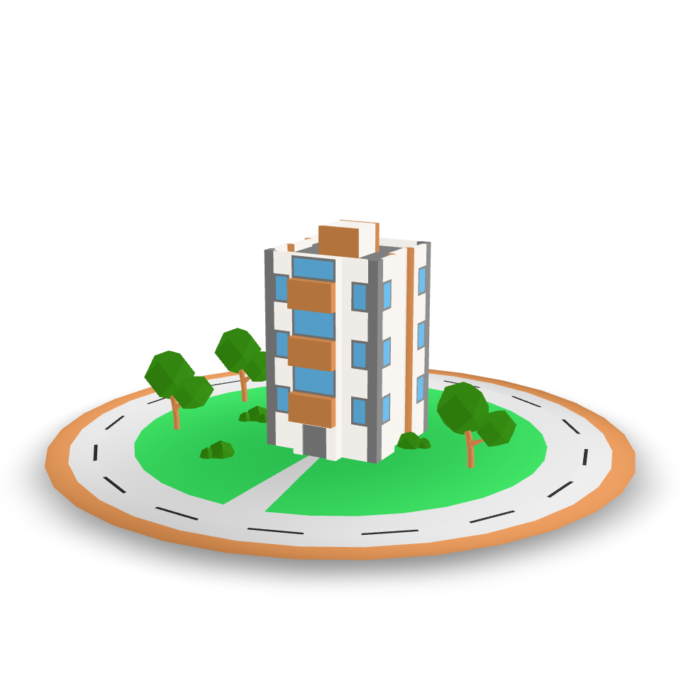 Low Poly Building 3D Model