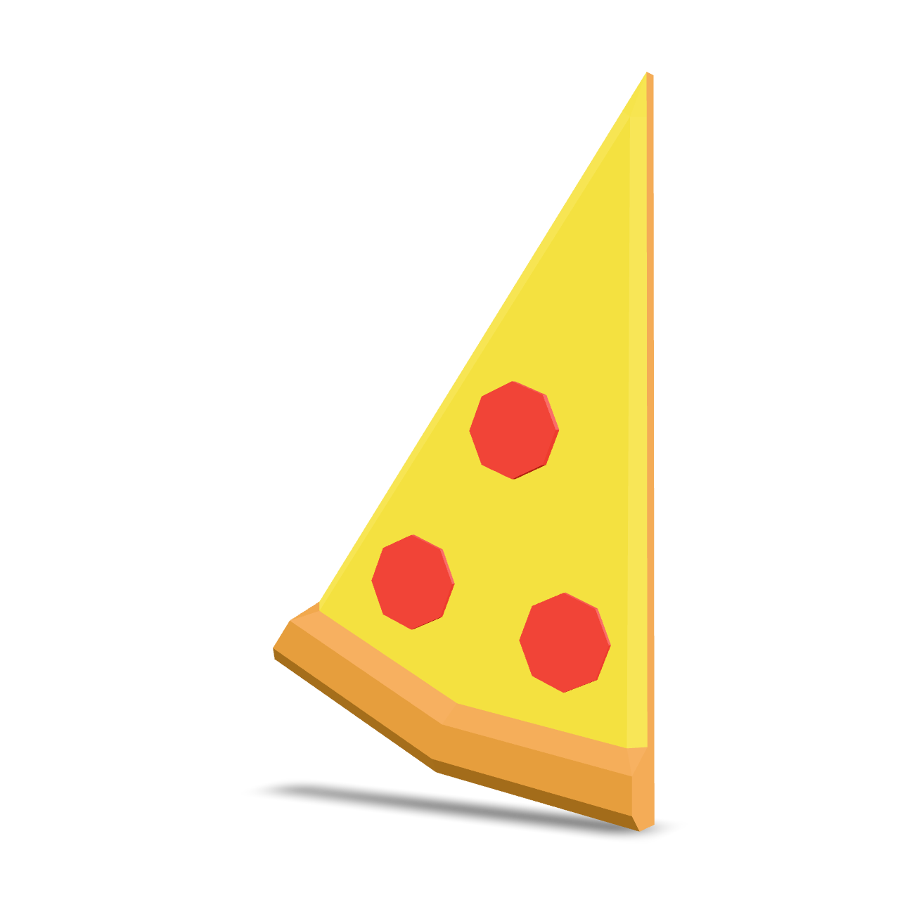 Pepperoni Pizza Slice 3D Model