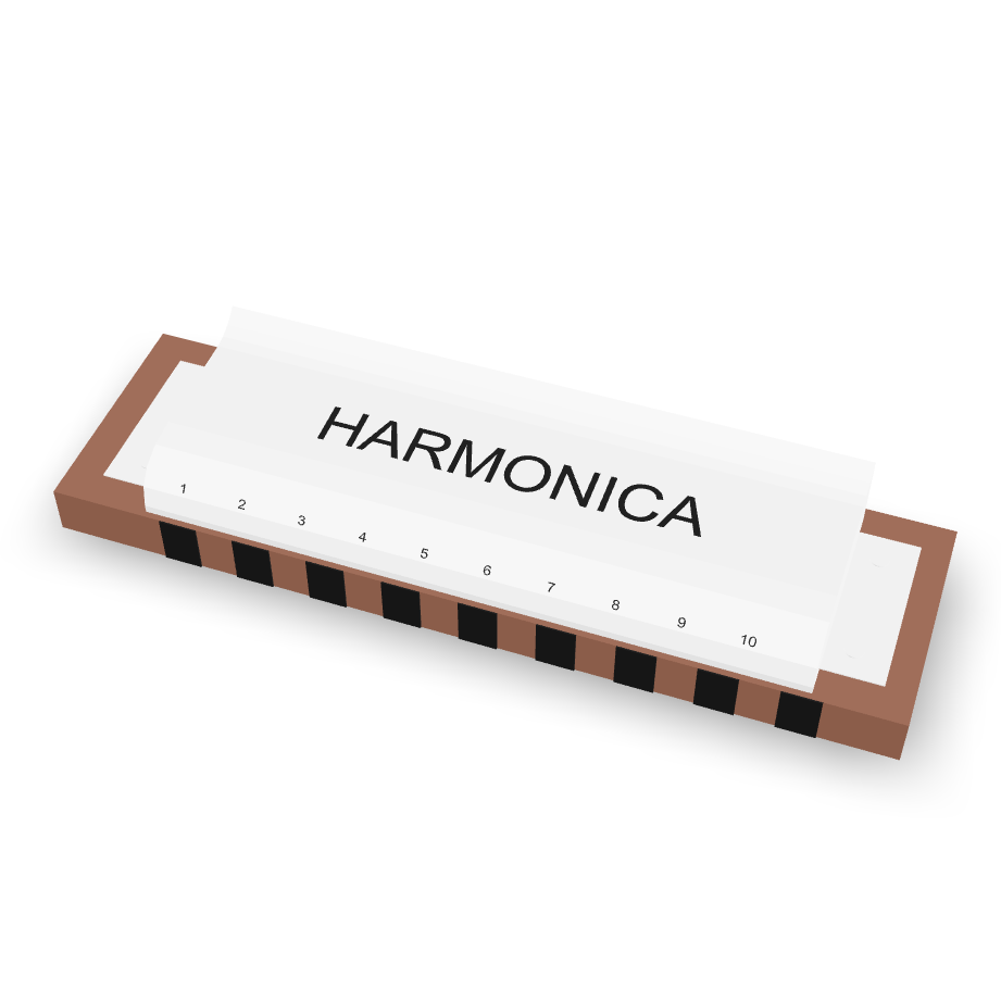 Simple Harmonica Model 3D Model
