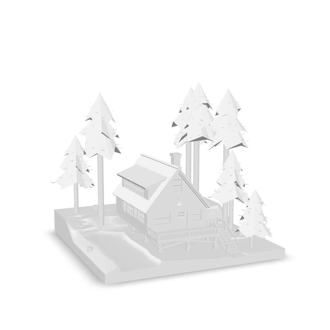Cabin in the Woods 3D Model