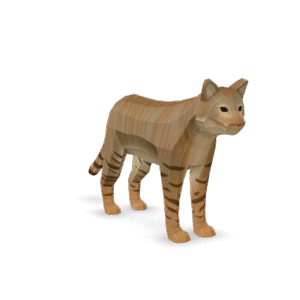 Low Poly Tiger 3D Model