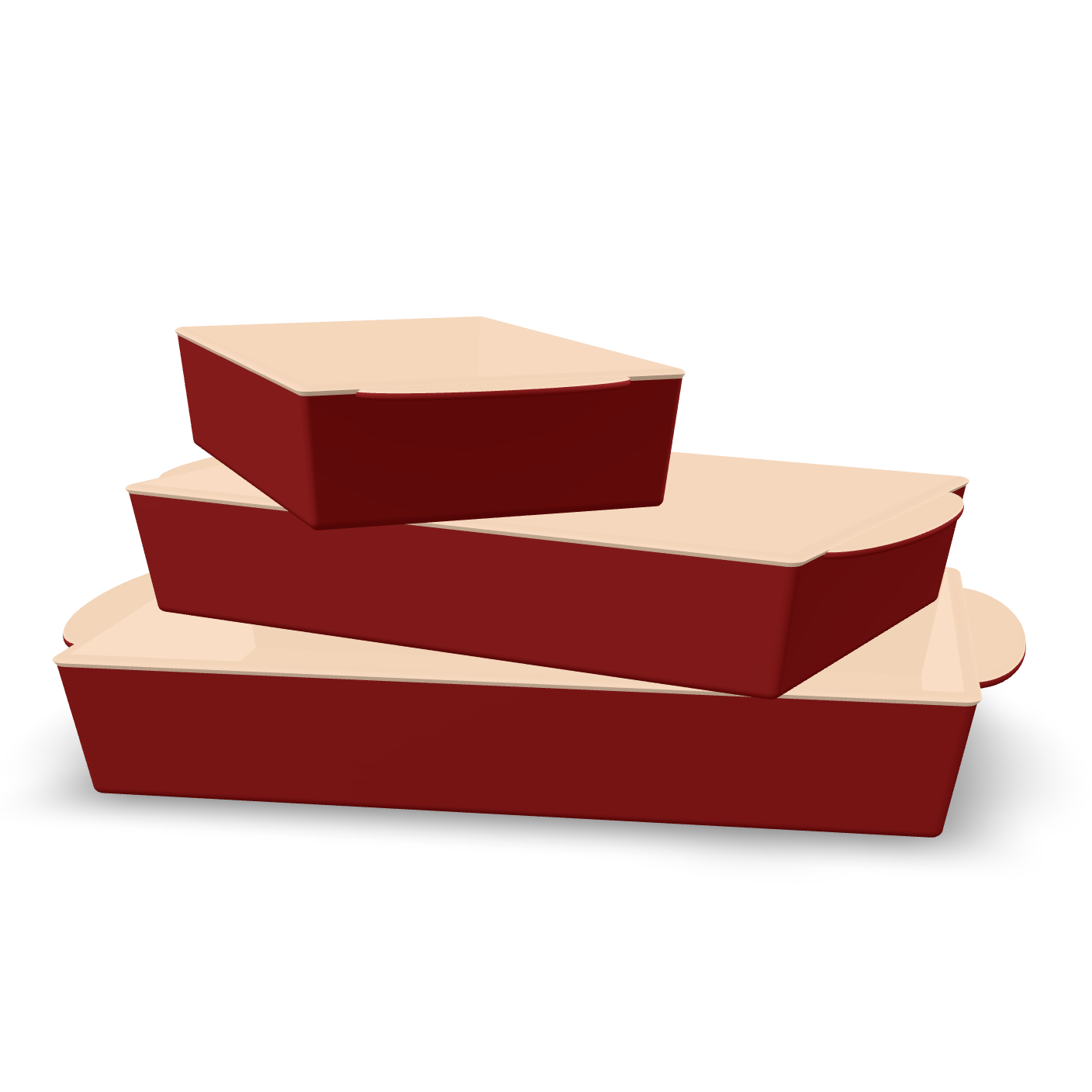 Stacked Bento Boxes 3D Model