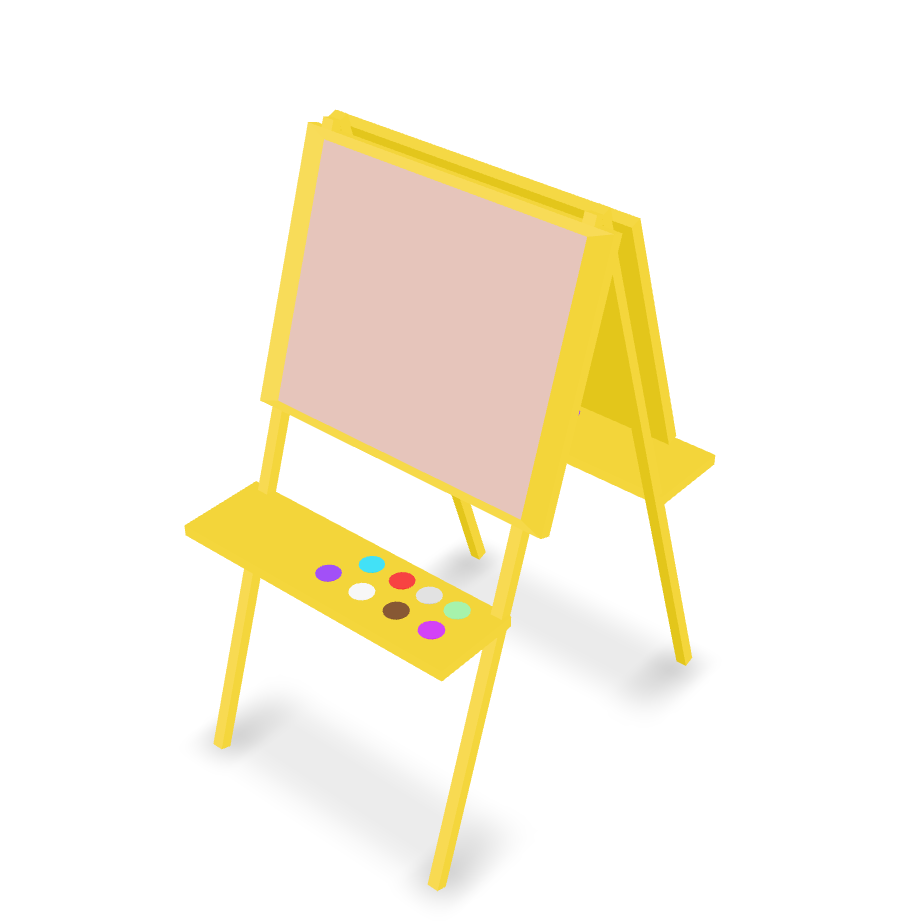 Artist's Easel 3D Model