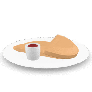 Crepe and Sauce 3D Model