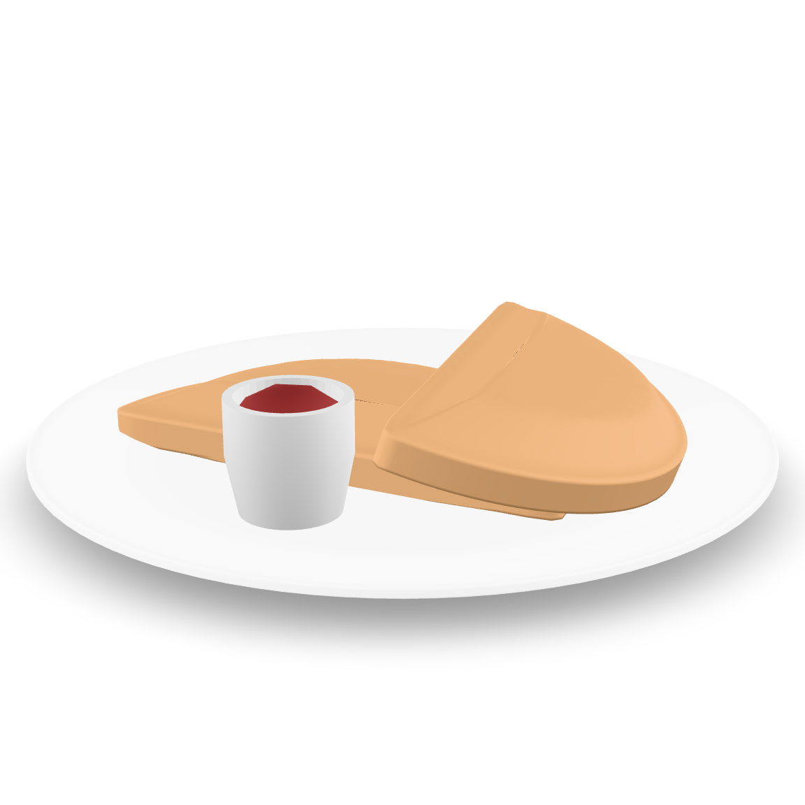 Crepe and Sauce 3D Model