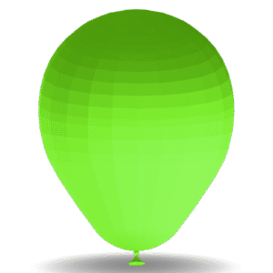 Green Party Balloon 3D Model