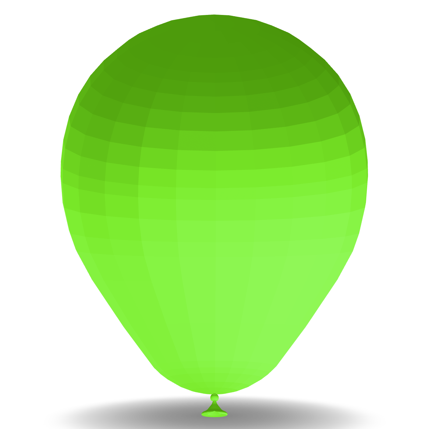 Green Party Balloon 3D Model